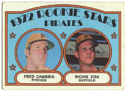 1972 Topps Baseball Cards      392     Frank Cambria/Richie Zisk RC